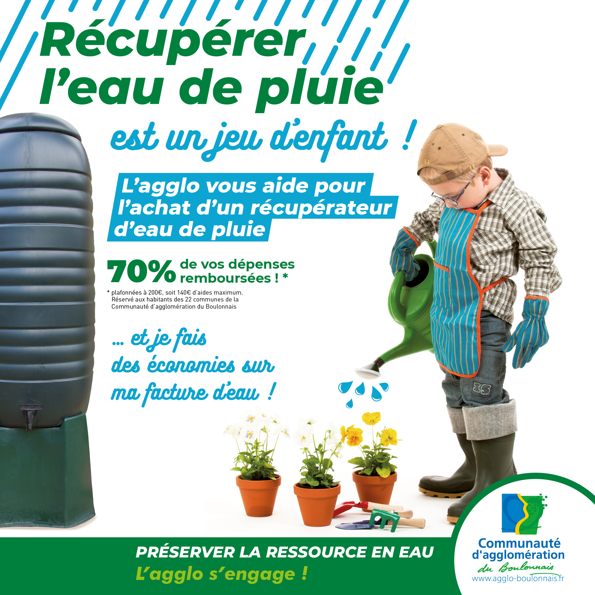 Aide pour l'achat d'un récupérateur d'eau de pluie